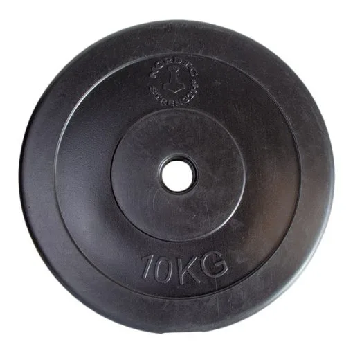 Gorilla Sports Vægtskive I Hård Plast 10 Kg (30 Mm) -Træningsudstyr Butik IMG 4072 0310