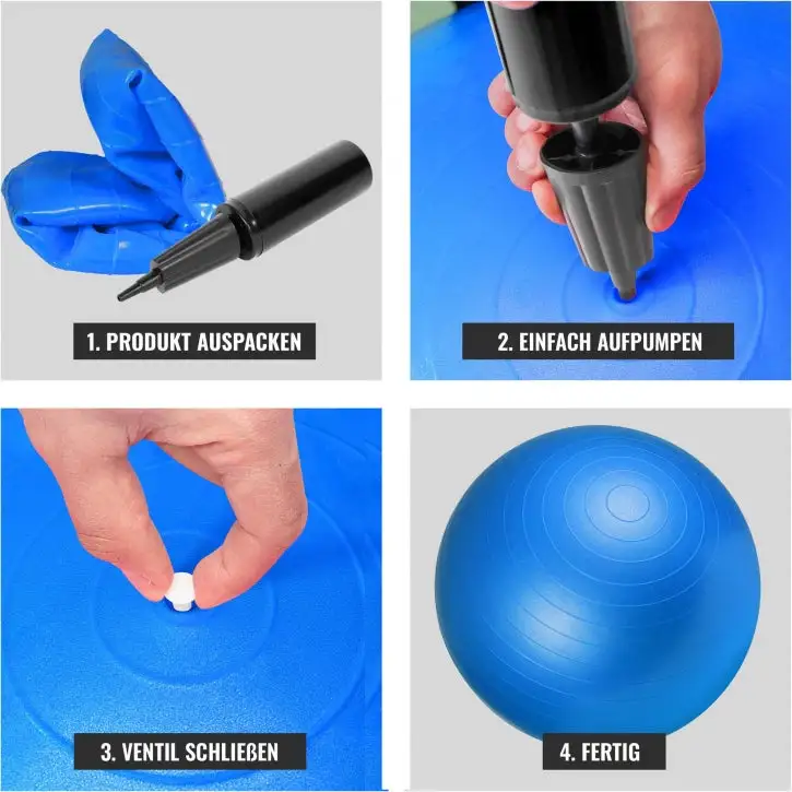 Gorilla Sports Træningsbold 55 Cm - (BLÅ) - Billede 2