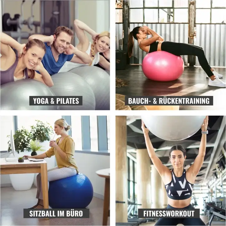 Gorilla Sports Træningsbold 75 Cm - (BLÅ) - Billede 3