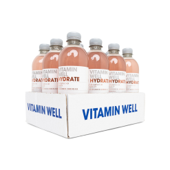 Billig-fitness.dk Vitamin Well Hydrate - Rabarber/Jordbær (12x500ml)