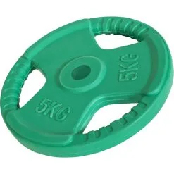 Gorilla Sports Gummi Vægtskive Med Greb 5 Kg (30 Mm)