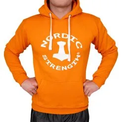 Billig-fitness.dk Hættetrøje Heavy Style - Nordic Strength (Fresh Orange)
