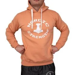 Billig-fitness.dk Hættetrøje Heavy Style - Nordic Strength (Salmon)