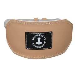 Billig-fitness.dk Træningsbælte I Beige - Bredere Rygstøtte - Nordic Strength
