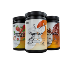 Billig-fitness.dk Proteinpulver 3-pak MIX, En Chokolade, En Jordbær Og En Vanilje (3 X 750 G)