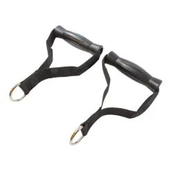 Billig-fitness.dk Enhånds Kabelgreb Sæt - Plastic Håndtag På Nylonstrop.