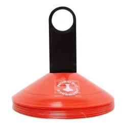 Billig-fitness.dk Agility Kegler - Røde & Lave. (10 Stk På Holder)