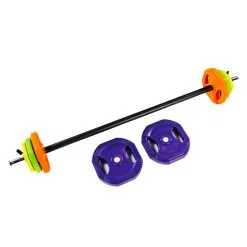 Billig-fitness.dk Aerobic Vægtstangssæt Farvet - 40 Kg